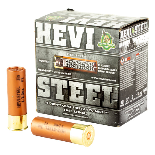 HEVI STEEL 12GA 3" #2 25/250