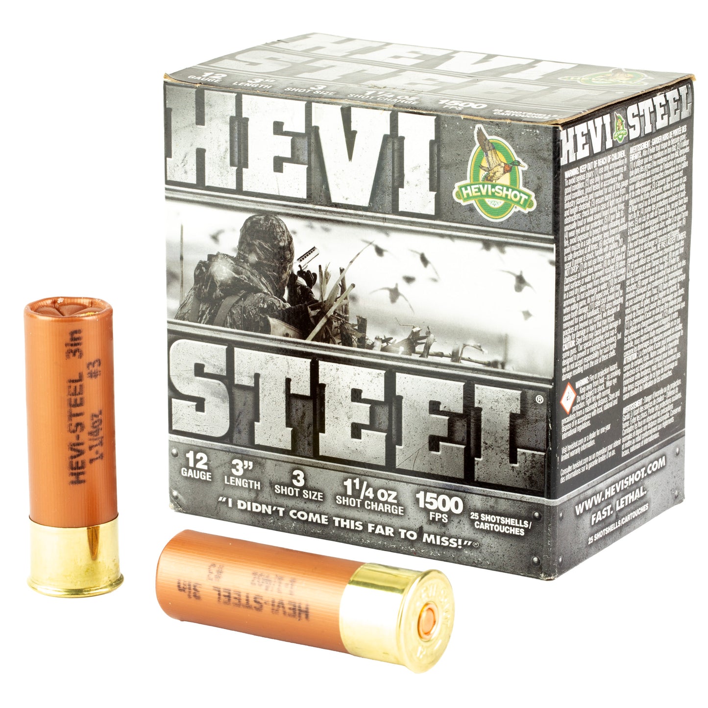 HEVI STEEL 12GA 3" #3 25/250