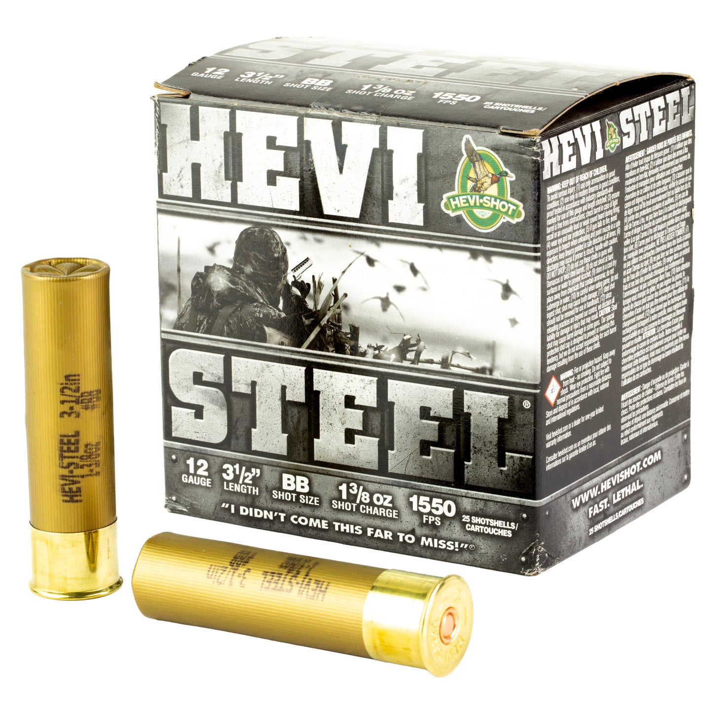 HEVI STEEL 12GA 3.5" BB 25/250
