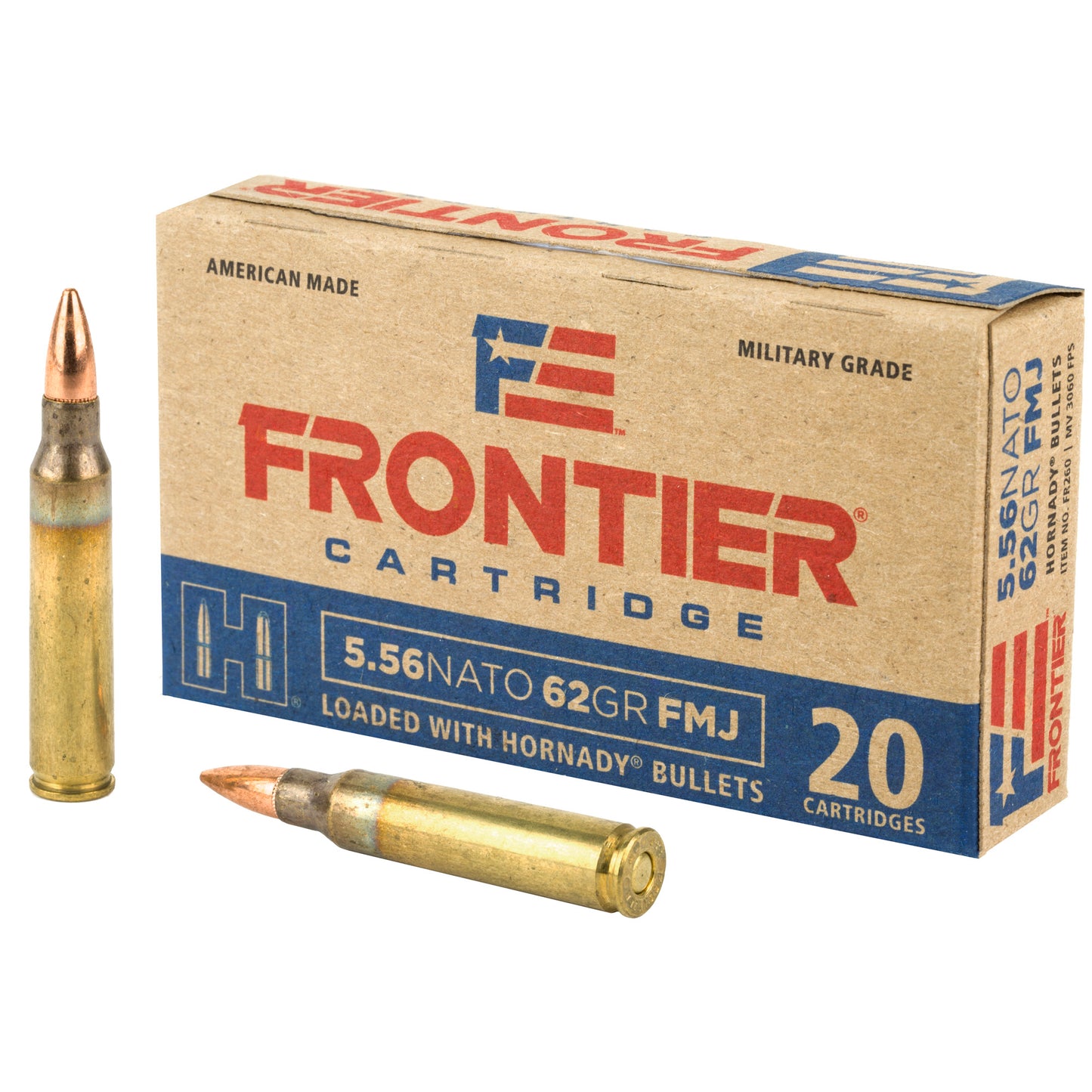 FRONTIER 556NATO 62GR FMJ 20/500