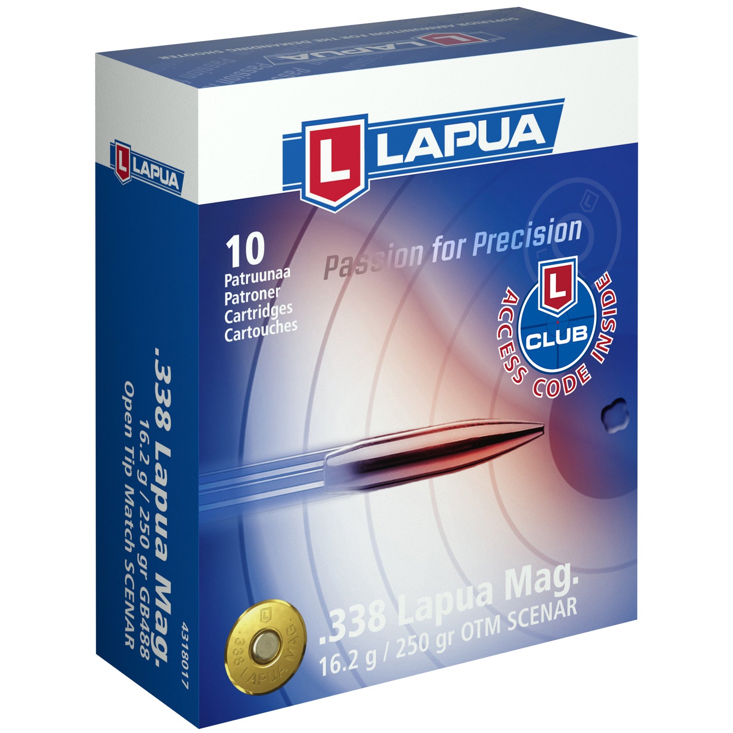 LAPUA 338 LAPUA 250GR OTM 10/200