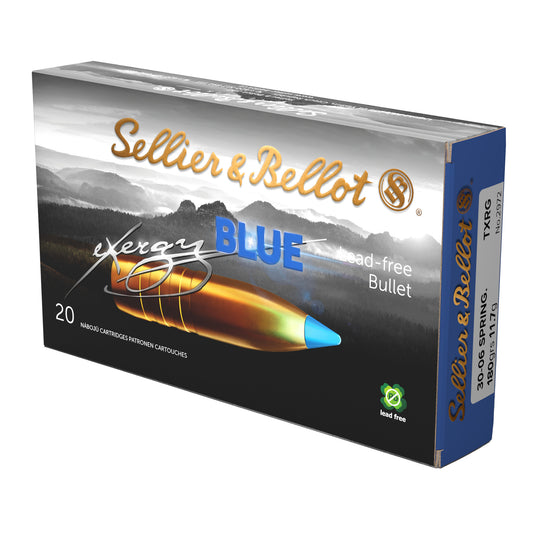 Sellier & Bellot Exergy Blue 30-06 Springfield 180gr Lead-Free Tipped Boat Tail – 20 Rounds