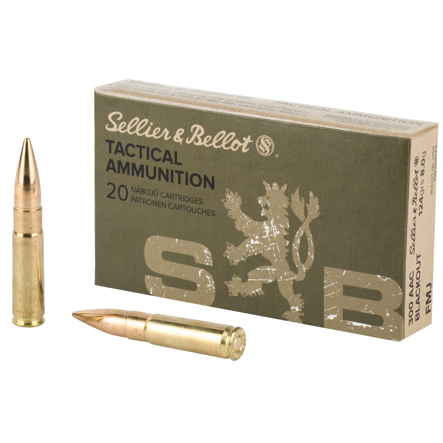 Sellier & Bellot 300 Blackout 124gr FMJ – 20 Rounds