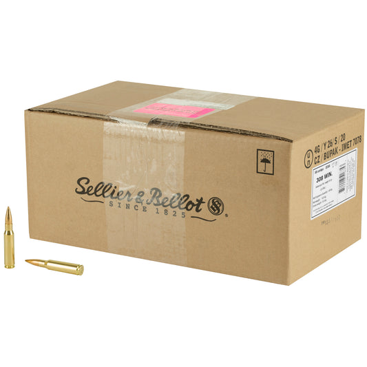 Sellier & Bellot 308 Winchester 147gr FMJ – 20 Rounds