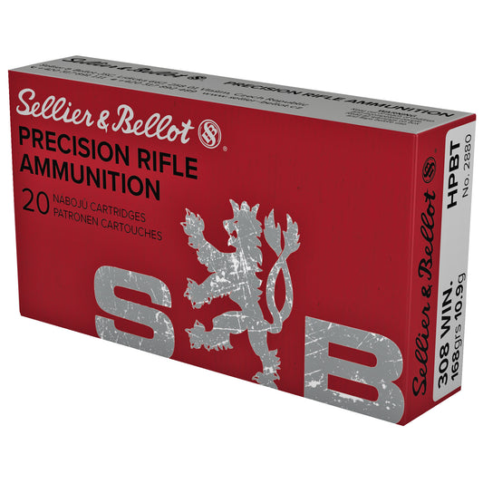 Sellier & Bellot 308 Winchester 168gr HPBT Match – 20 Rounds