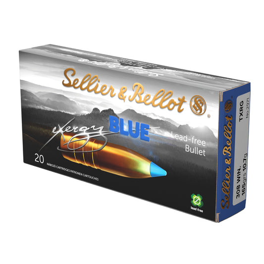 Sellier & Bellot Exergy Blue 308 Winchester 165gr Lead-Free Tipped – 20 Rounds