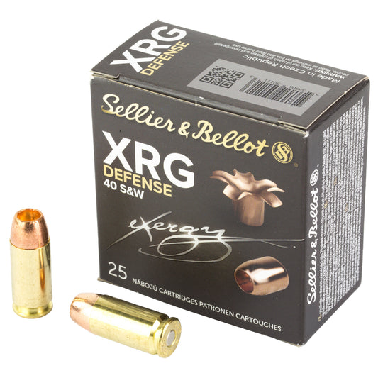Sellier & Bellot 40 S&W 130gr XRG Defense JHP – 25 Rounds