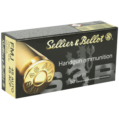 Sellier & Bellot 45 ACP 230gr FMJ – 50 Rounds