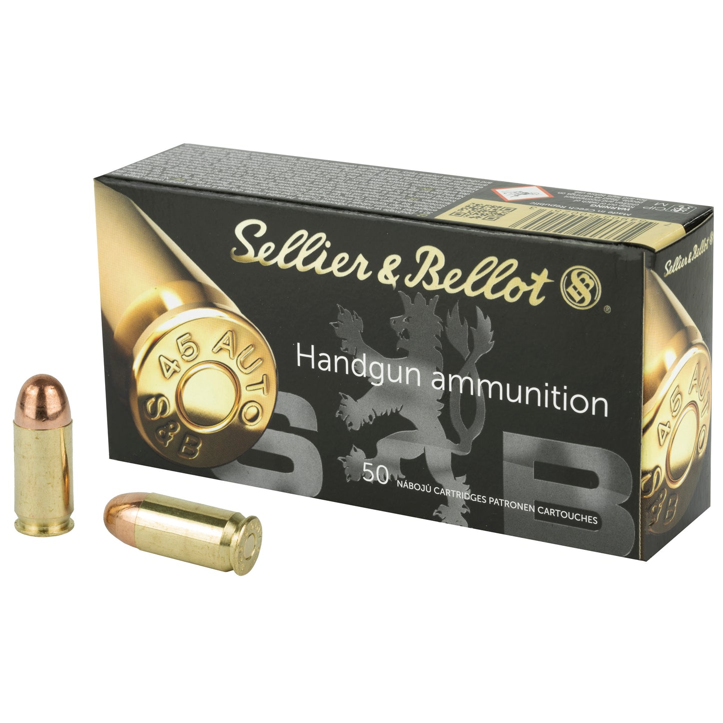 Sellier & Bellot 45 ACP 230gr FMJ – 50 Rounds