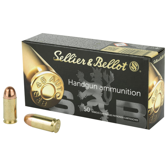 Sellier & Bellot 45 ACP 230gr FMJ – 50 Rounds