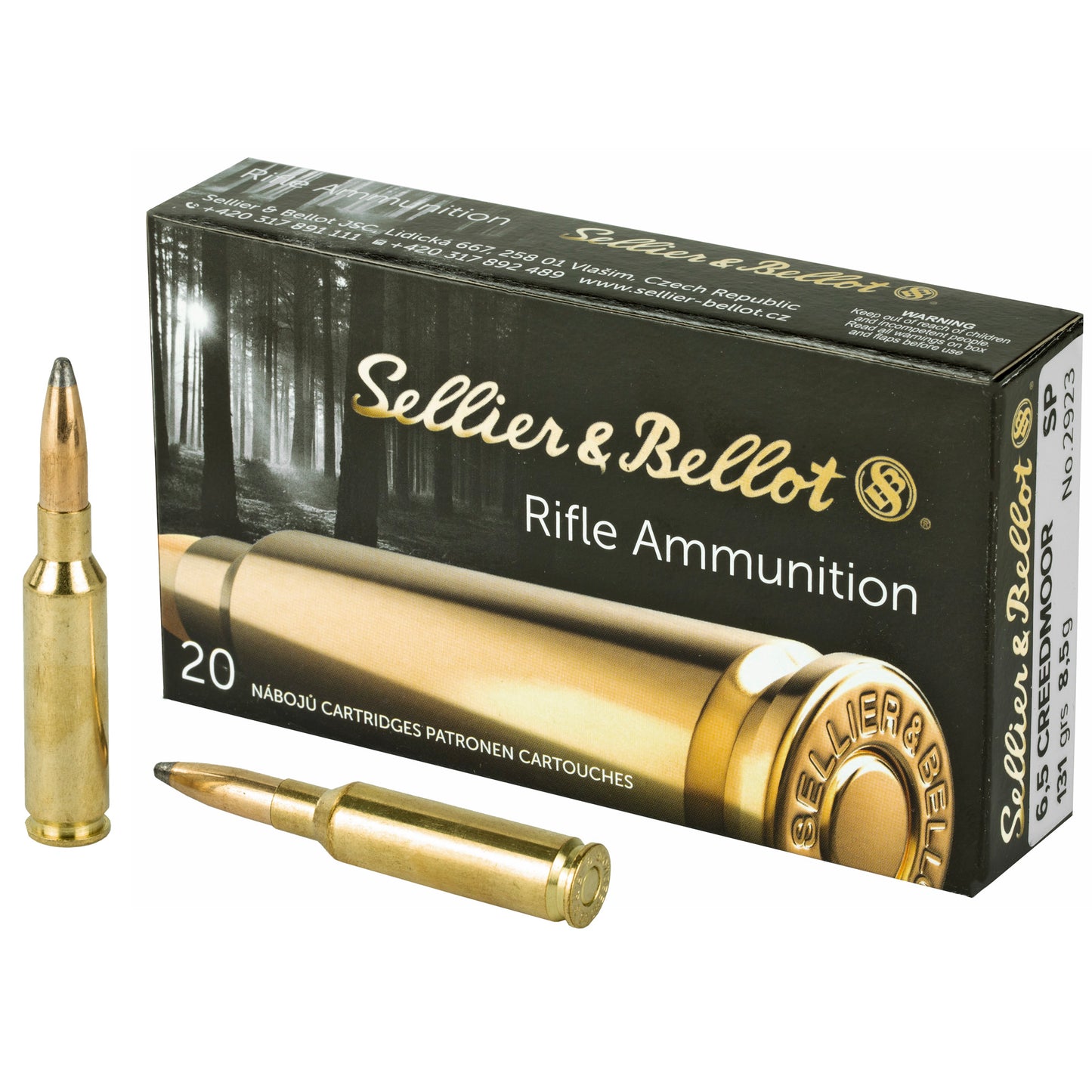 Sellier & Bellot 6.5 Creedmoor 131gr Soft Point – 20 Rounds