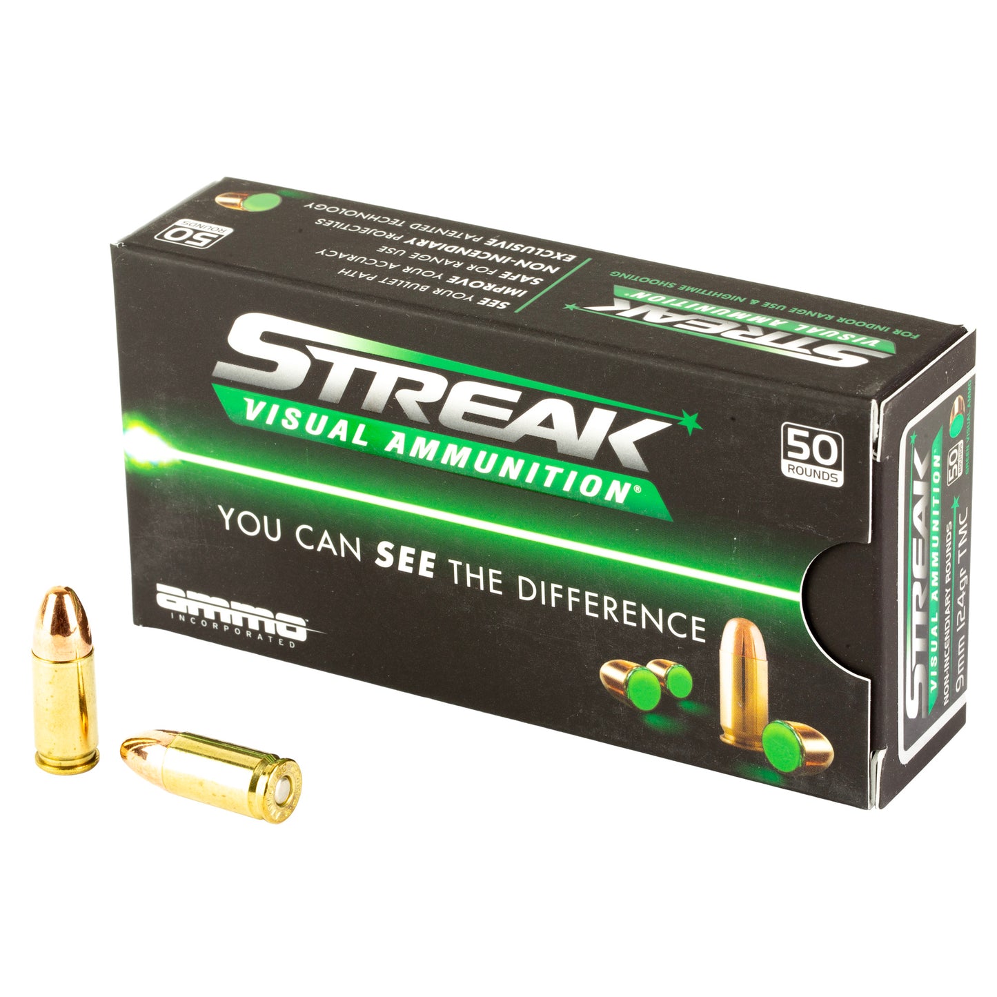 STREAK GRN 9MM 124GR TMC 50/1000