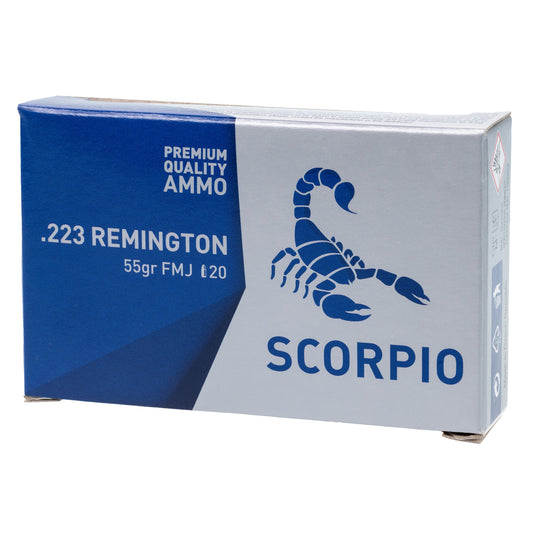SCORPIO AMMO 223REM 55GR FMJ 20/1000