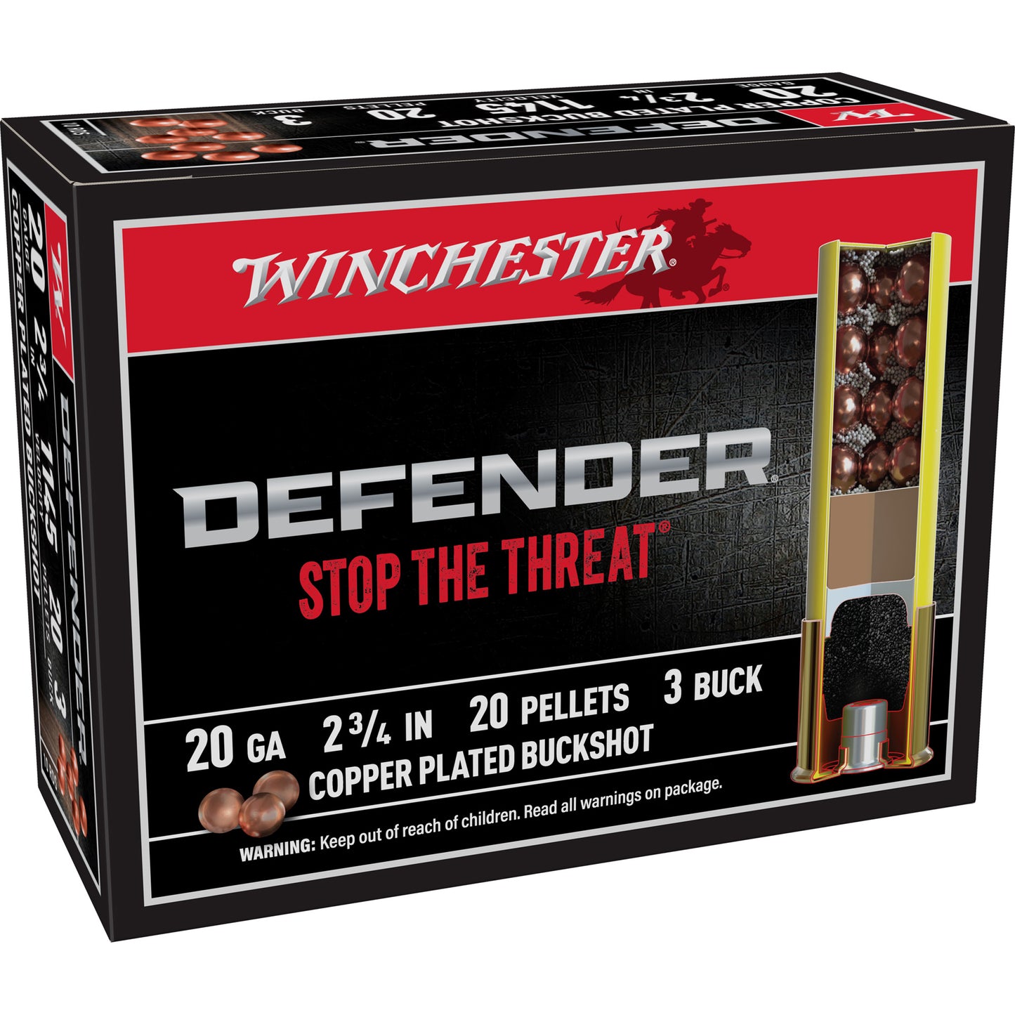 Winchester Defender 20ga 2¾" #3 Buckshot – 10 Rounds