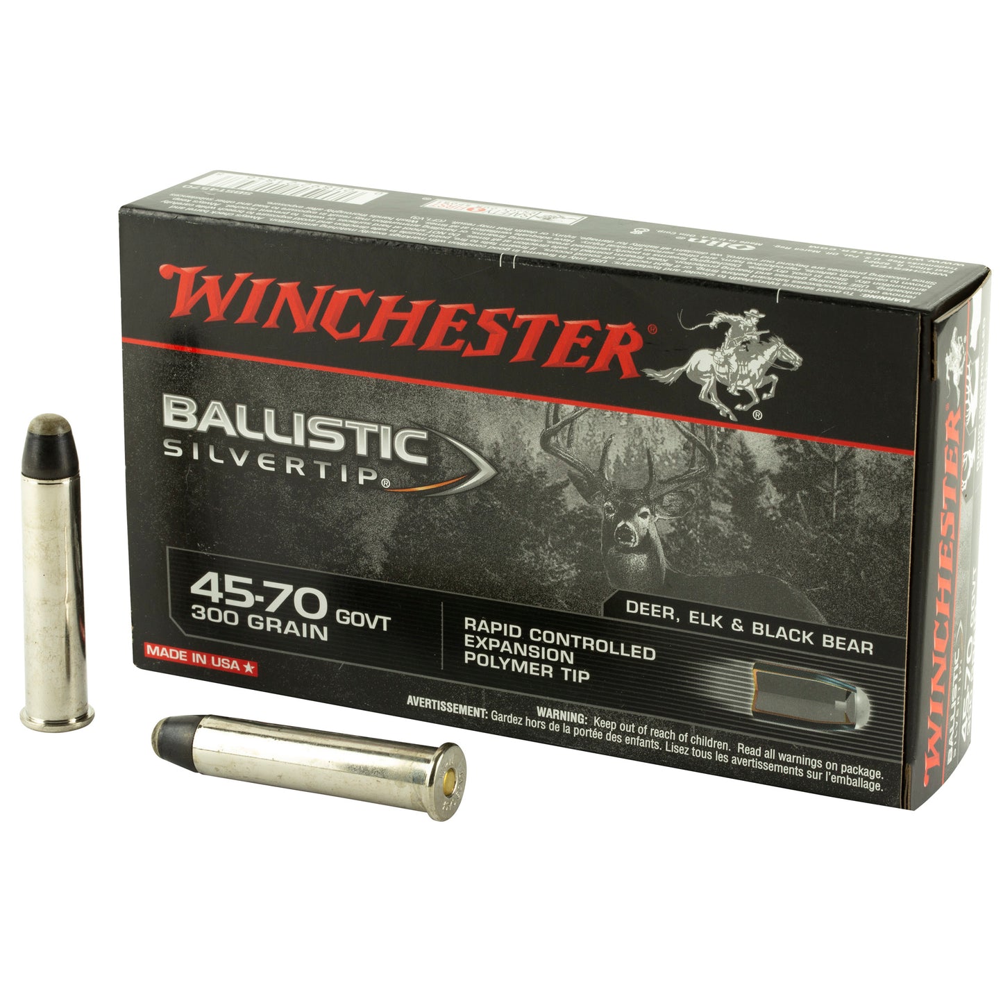 Winchester 45-70 Government 300gr Ballistic Silvertip – 20 Rounds
