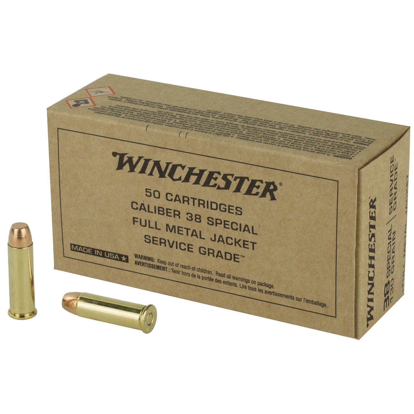 Winchester Service Grade 38 Special 130gr FMJ – 50 Rounds