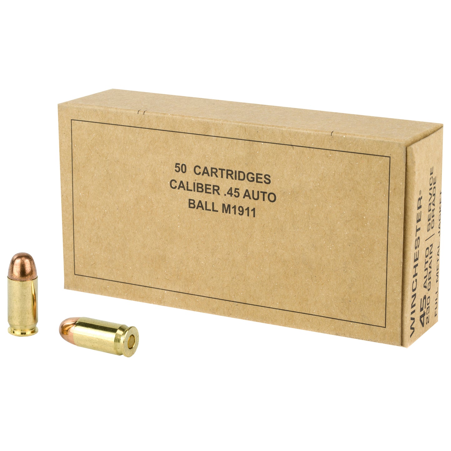 Winchester Service Grade .45 ACP 230gr FMJ – 50 Rounds