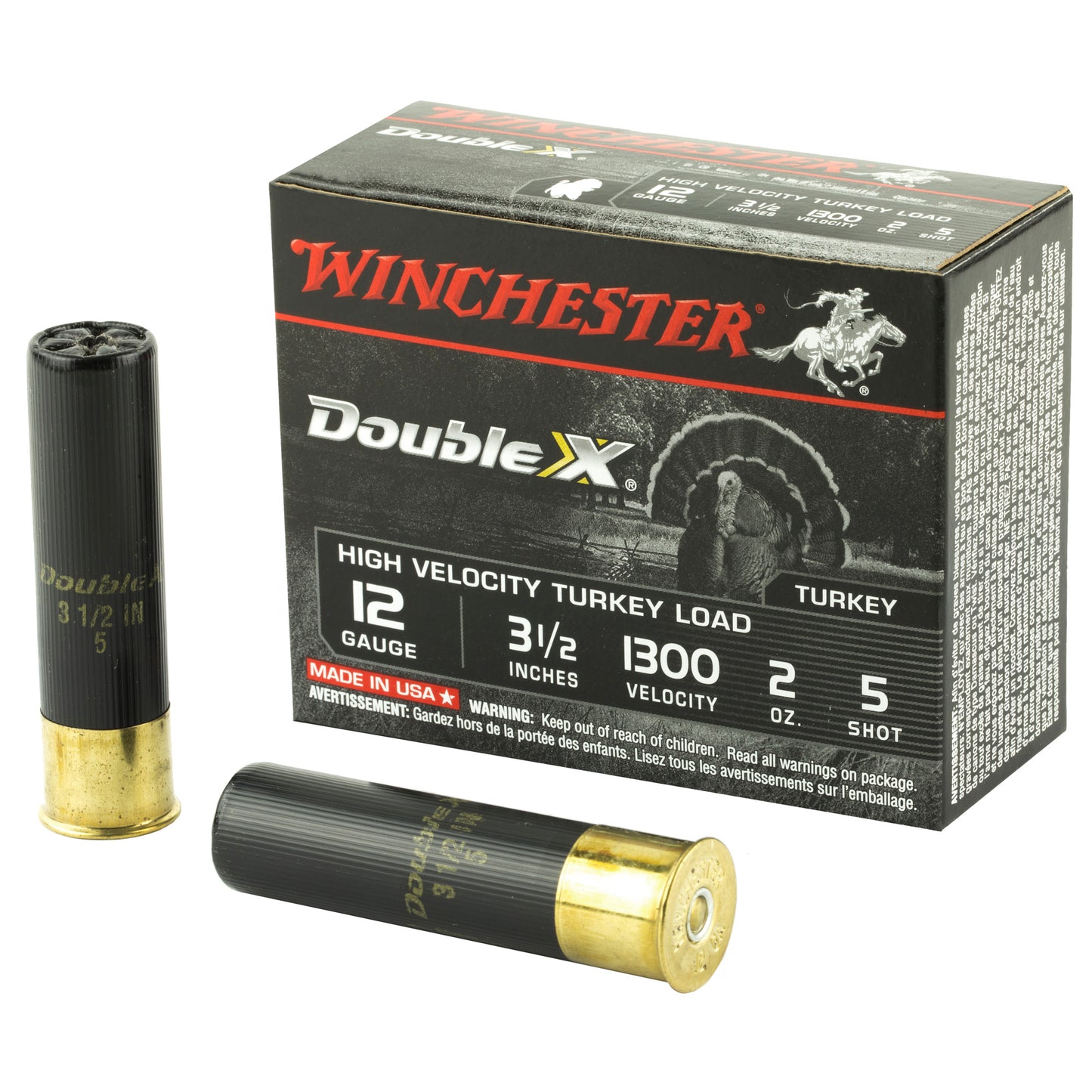 Winchester Double X High Velocity Turkey 12GA 3.5" #5 Shot – 10 Rounds
