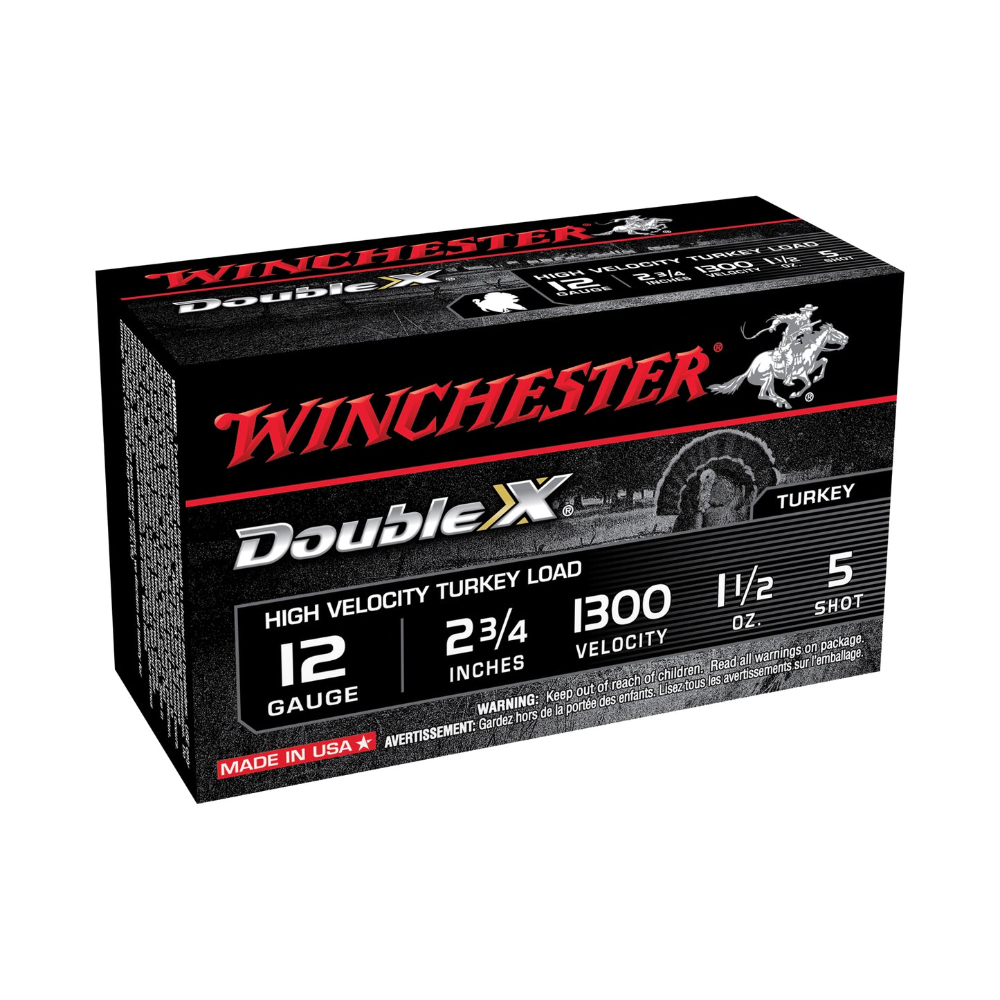 Winchester Double X High Velocity 12ga 2.75" #5 Turkey Load – 1.5oz – 10 Rounds
