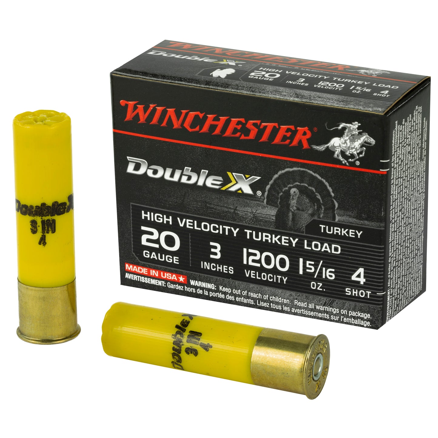 Winchester Double X High Velocity 20 Gauge 3" #4 Turkey Load – 10 Rounds
