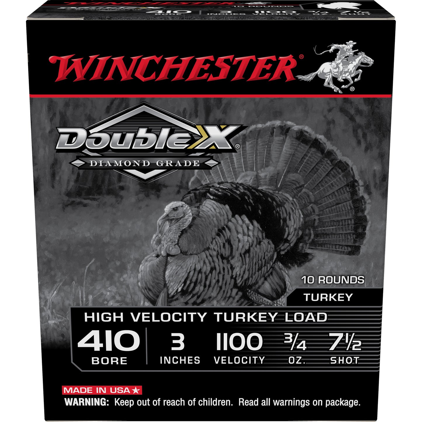 Winchester Double X Diamond Grade 410 Gauge 3" #7.5 Shot Turkey Load – 10 Rounds