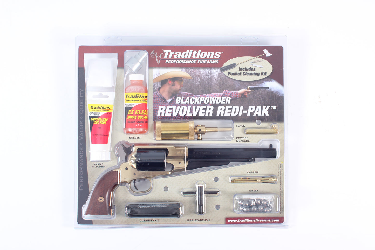 1858 ARMY .44 BL/WD PKG BRASS